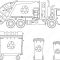 Coloring pages garbage truck