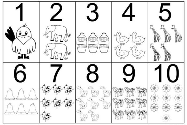 Coloring pages for kids numbers