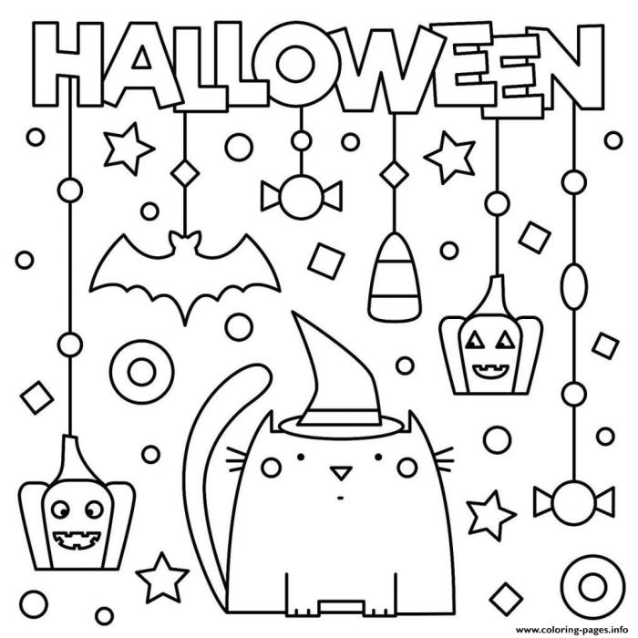 Halloween coloring worksheets for kids