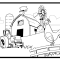 Farm coloring pages for kids