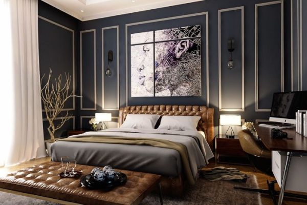 Elegant bedroom interior design