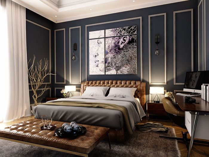 Elegant bedroom interior design