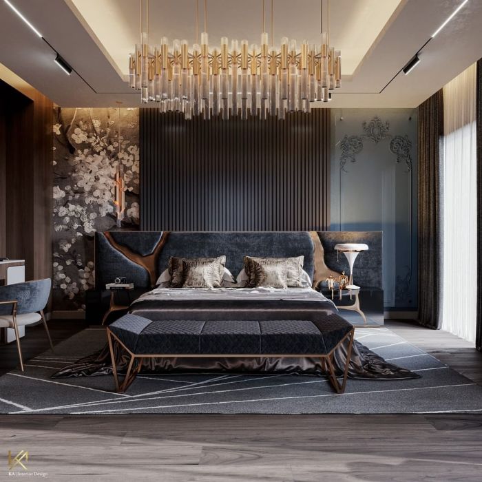 Elegant bedroom interior design