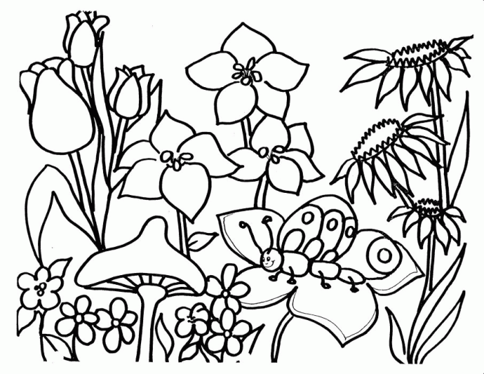 Coloring pages for kids spring