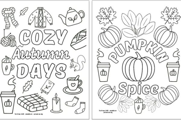 Coloring sheets for kids fall