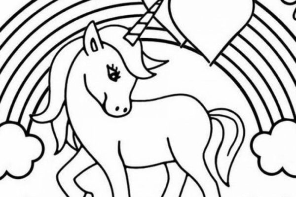 Coloring pages for kids unicorn