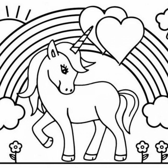 Coloring pages for kids unicorn