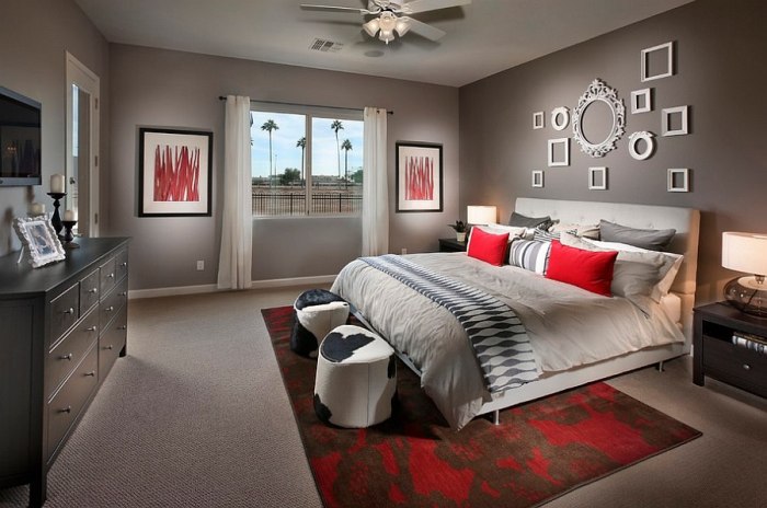 Black and red bedroom design ideas