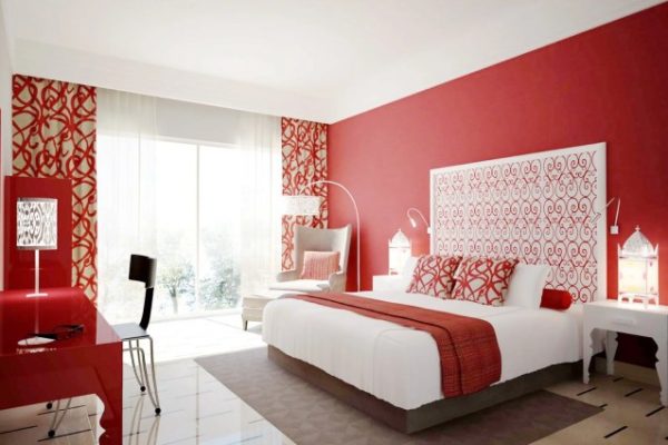 Red bedroom design ideas