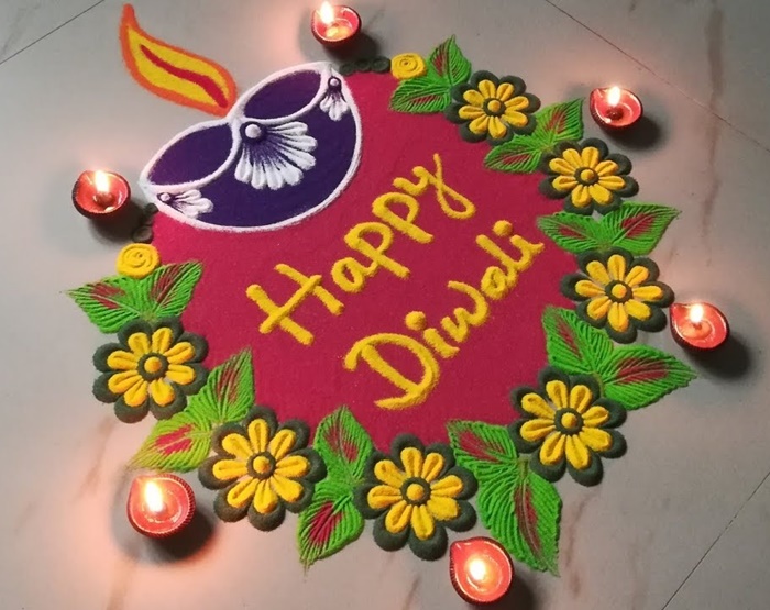 Diwali rangoli kids coloring