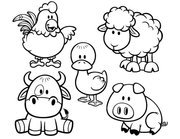 Farm coloring pages for kids