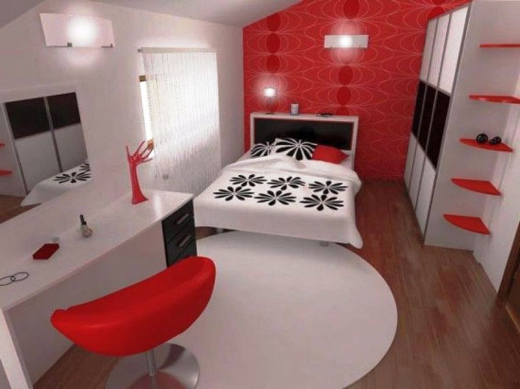 Black white and red bedroom design ideas