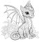 Coloring pages of cute dragons