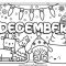 December coloring pages for kids