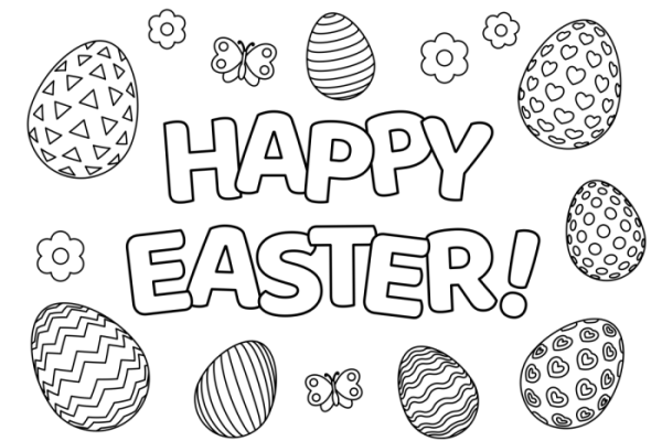 Free coloring pages for kids easter