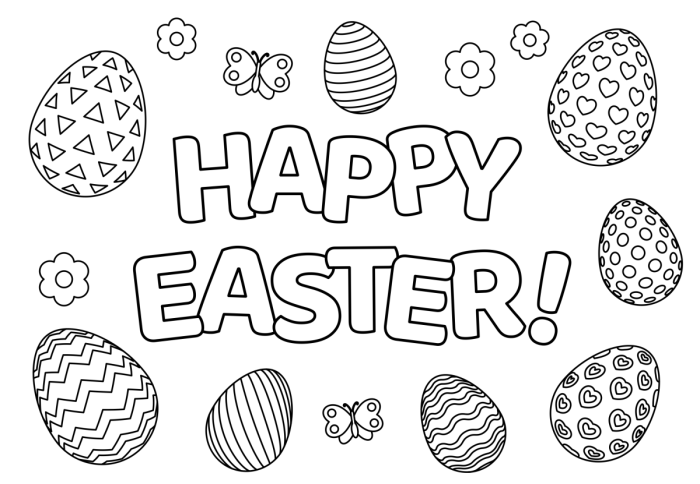 Free coloring pages for kids easter