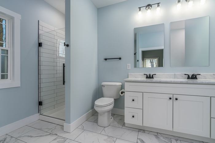 Style farmhouse bathrooms bathroom country master gorgeous flooring tile vanity beautiful tub will love spacious via york