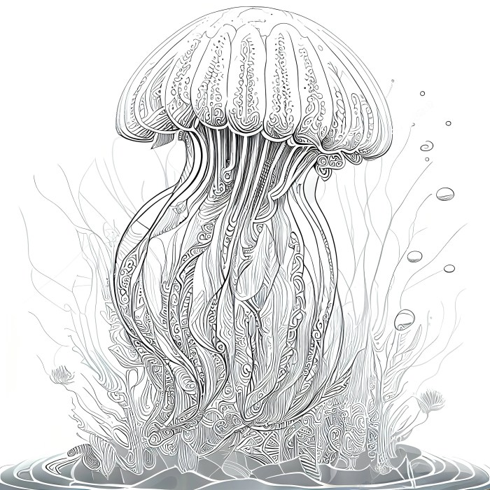 Coloring pages jellyfish