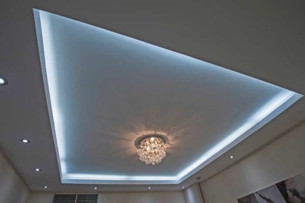 Bedroom led profile light ceiling design