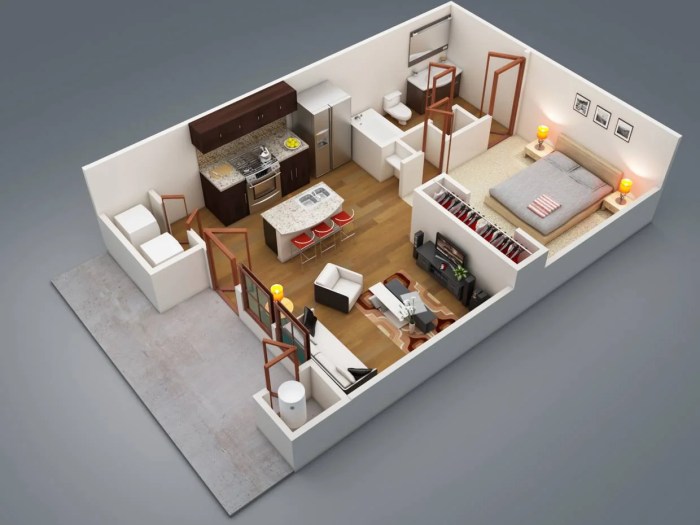 Simple one bedroom house design