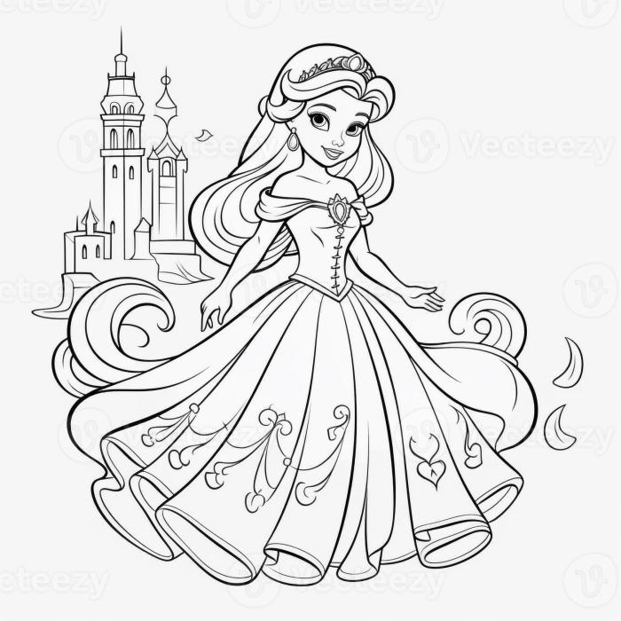 Coloring pages of princesses