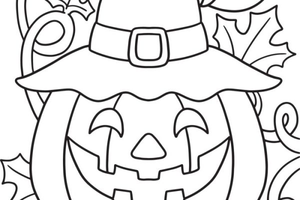 Halloween coloring worksheets for kids