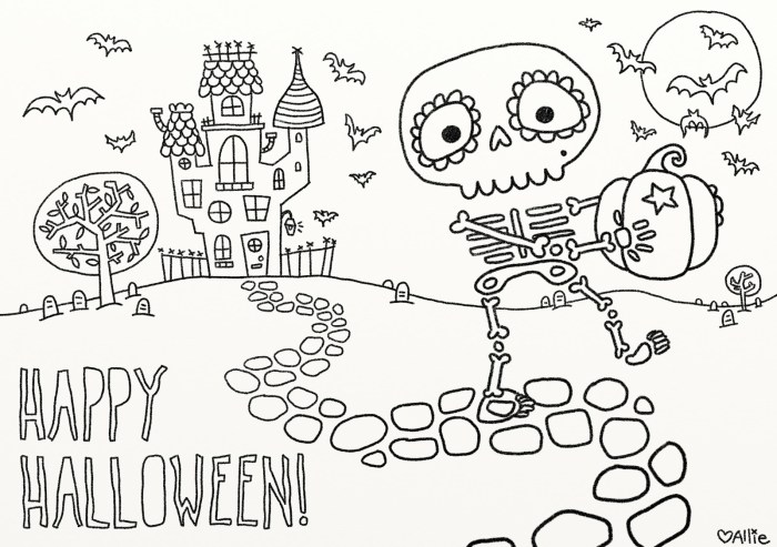 Kids halloween coloring sheets printable