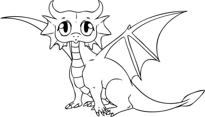 Coloring pages of cute dragons