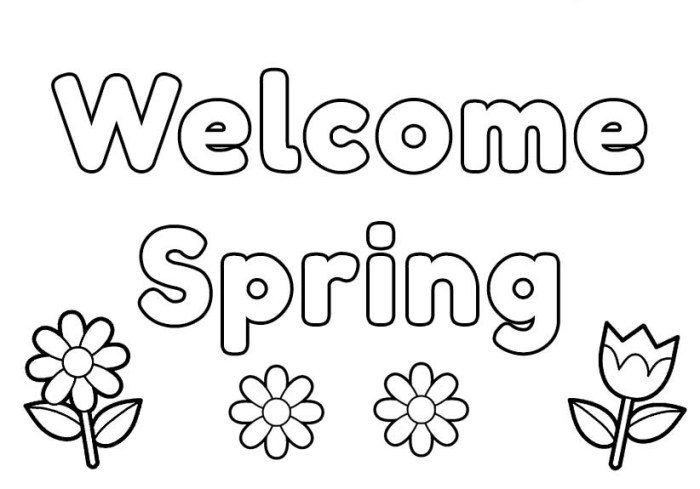 Coloring pages for kids spring