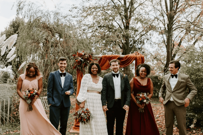 Autumn themed wedding dresses