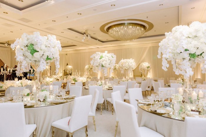 White wedding dress with rose gold