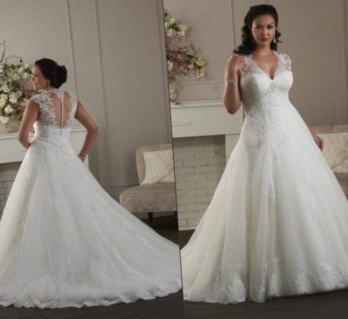 Wedding dresses plus size cheap