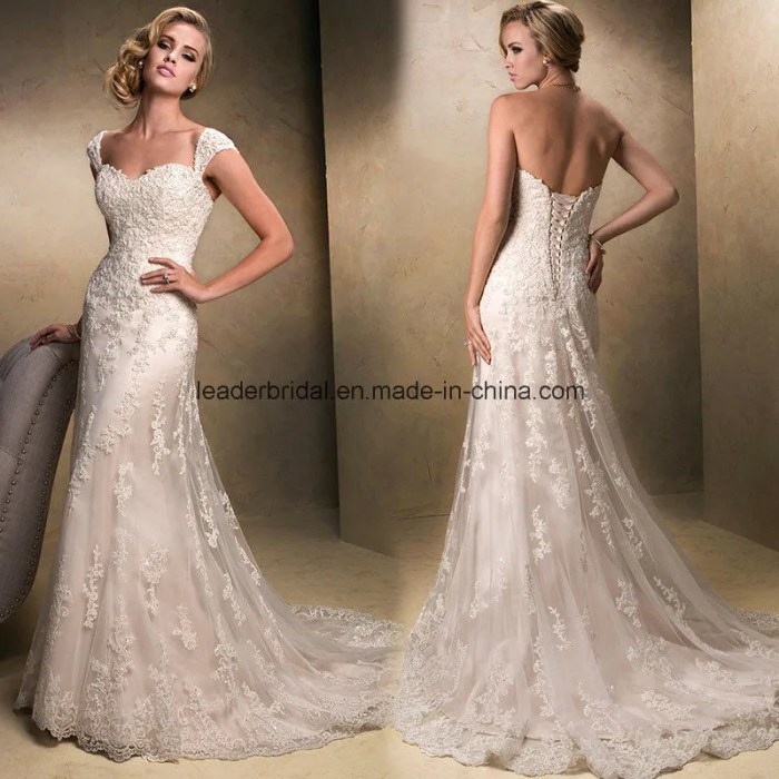 Aline wedding dress with cap sleeves