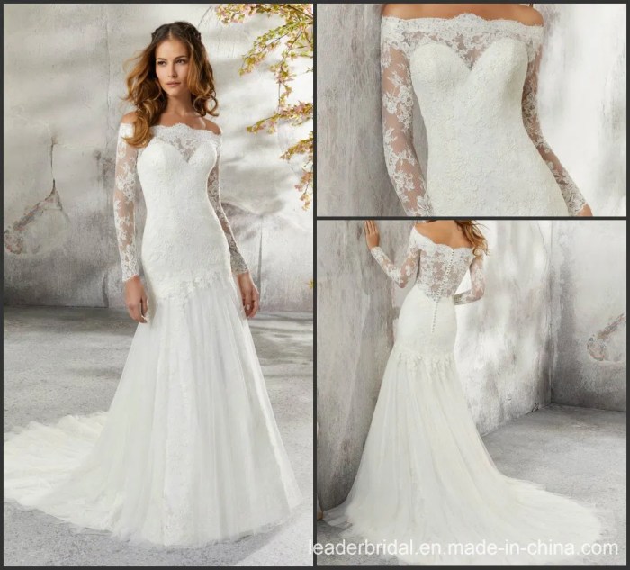 Beaded long sleeve wedding dresses