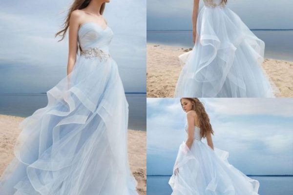 Beautiful blue wedding dresses