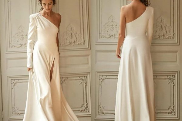 Wedding dresses with one strap