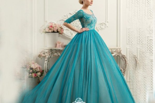 Wedding dresses teal color