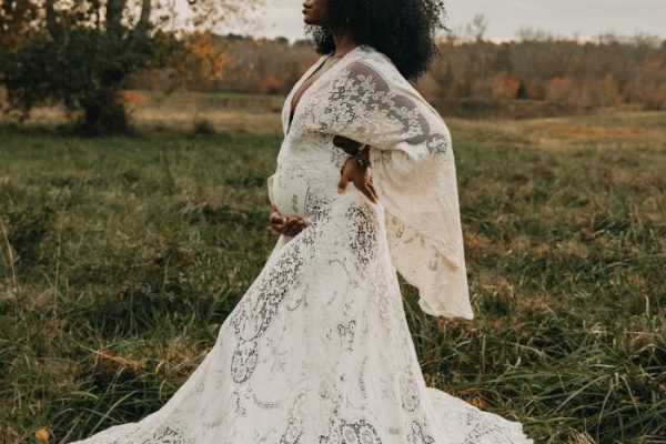 4 months pregnant wedding dress